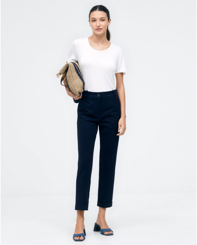 Long bell bottom trousers....