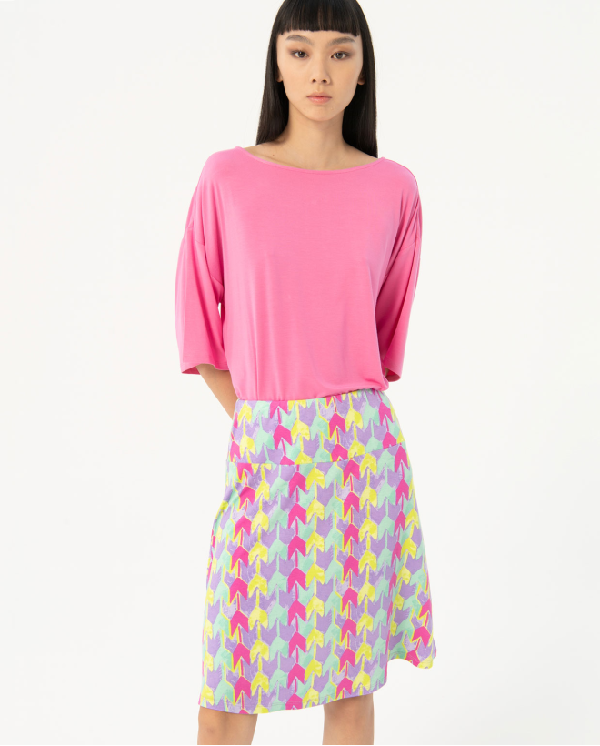 Mini falda elástica evasé Multi