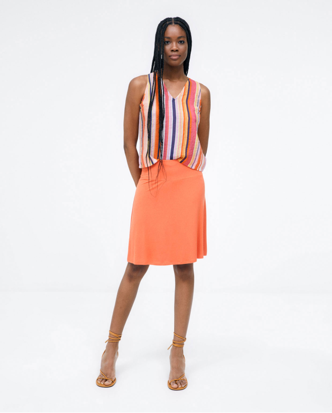 V-neck tank top. Stripes...