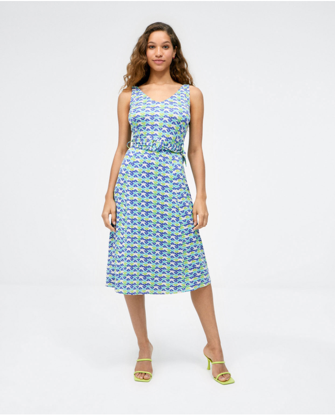 Vestido midi com decote em...