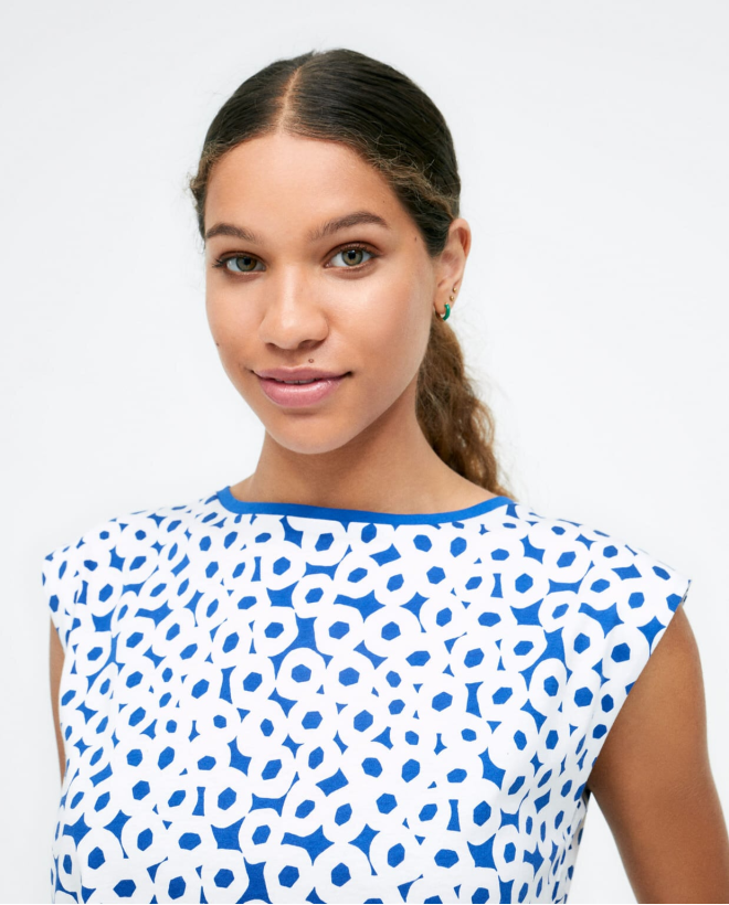 Camisola fina ampla Azul