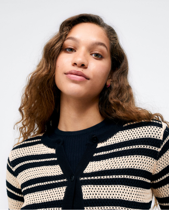 Short knitted cardigan....
