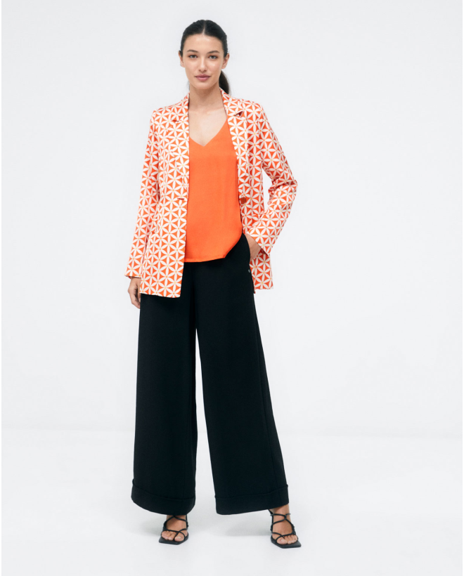 Blazer estampado Laranja