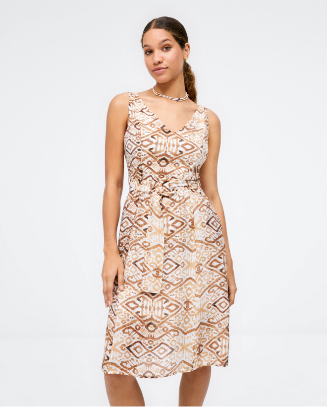 Vestido alças decote em...