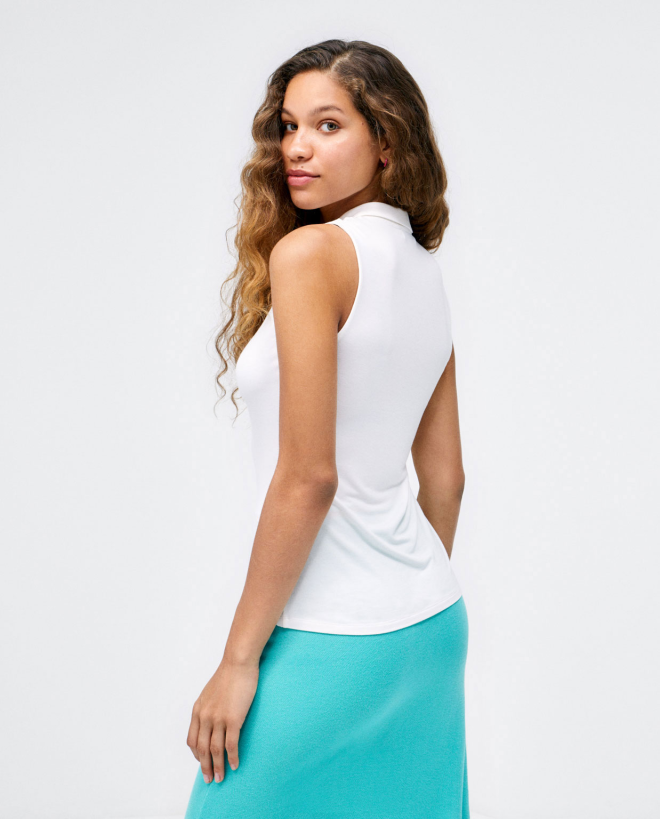 Gathe sleeveless shirt....