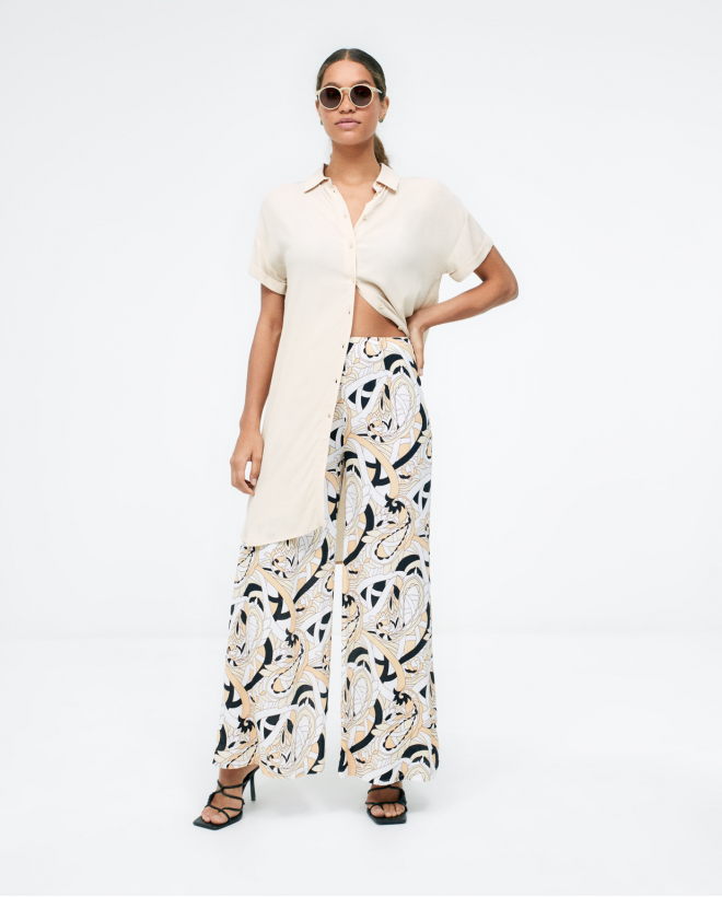 Camisa oversize Bege