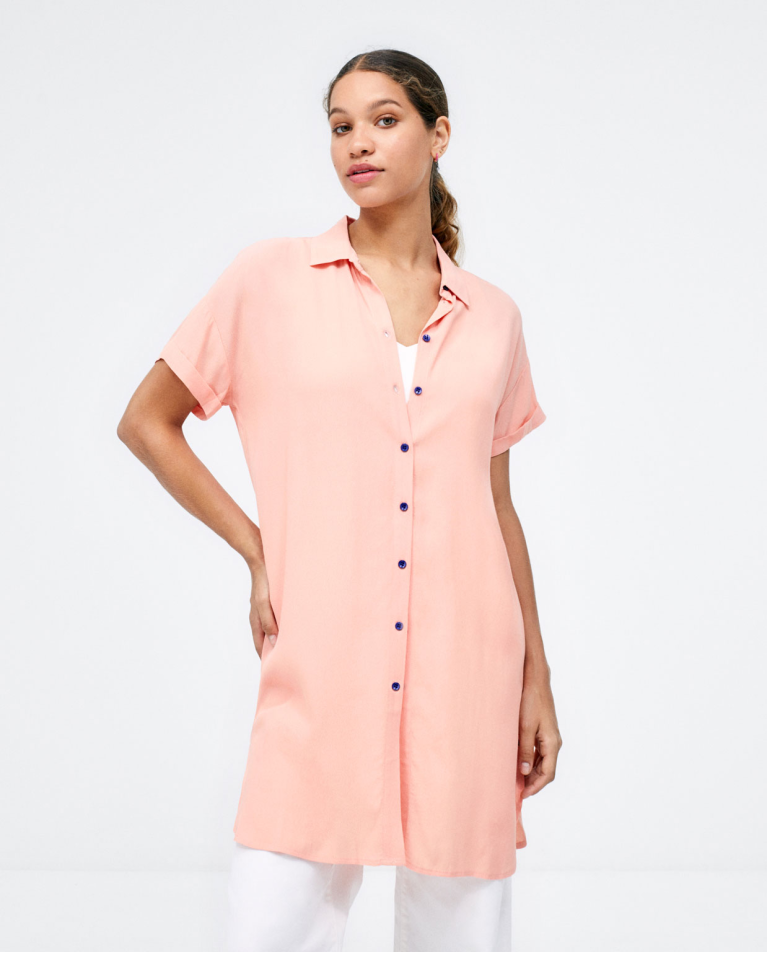 Camisa oversize Coral