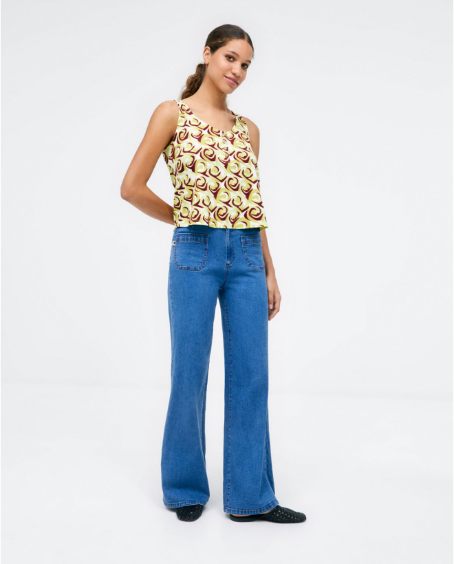 Tank top. Stretch. Acid green