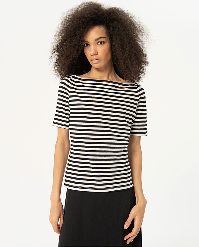 Camiseta algodón manga corta Negro