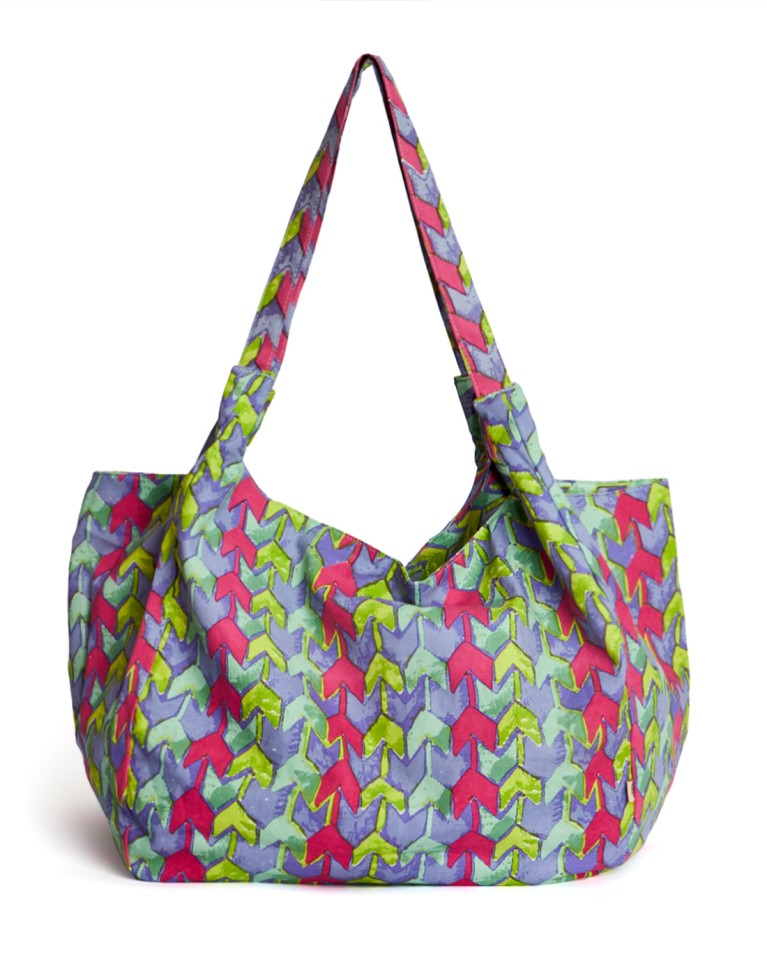 Fabric beach shopper Lilac