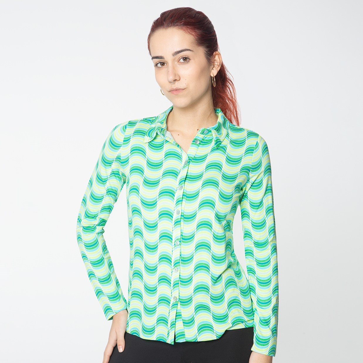Camisa de mangas largas Verde