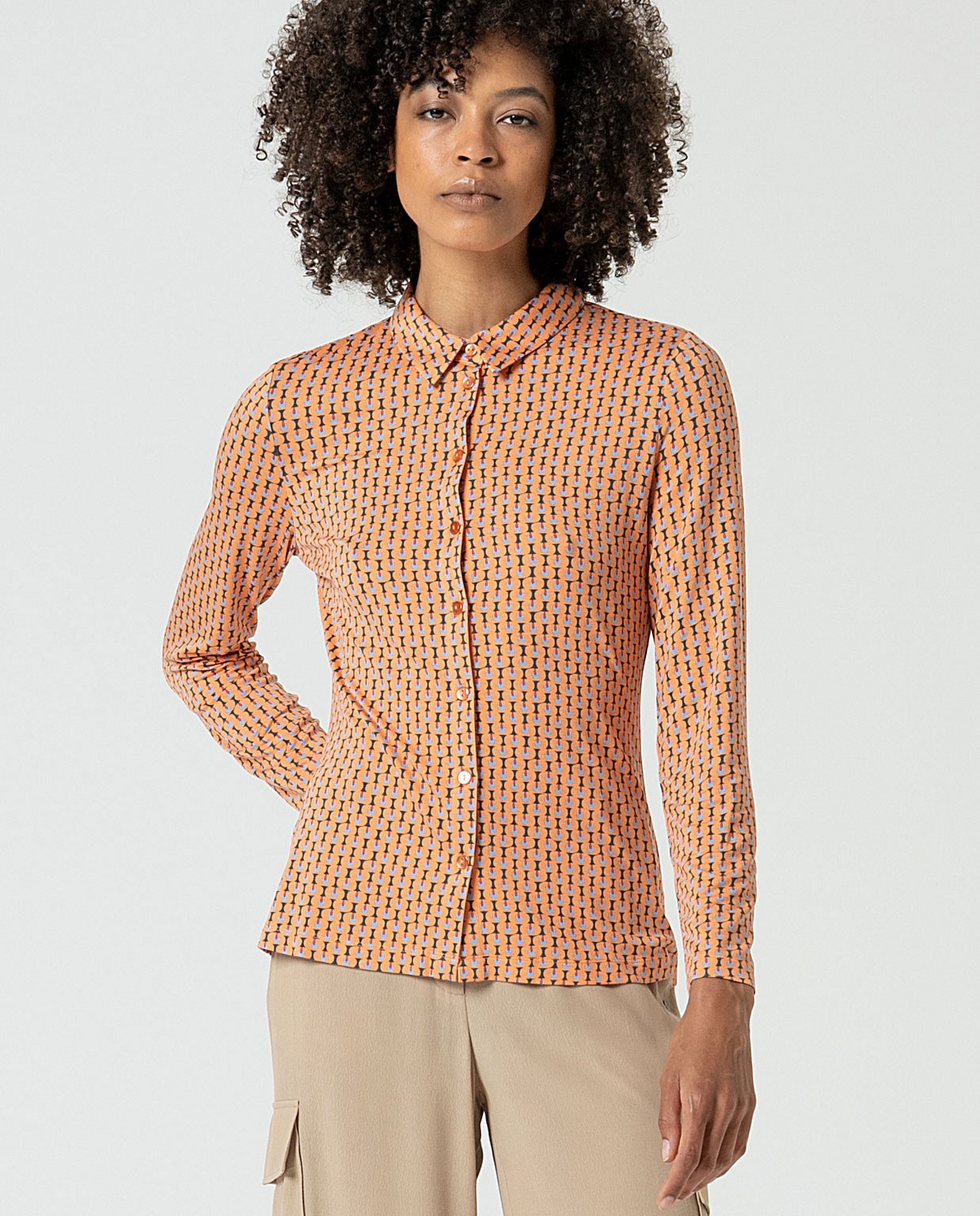 MU:Camisa de manga longa Laranja