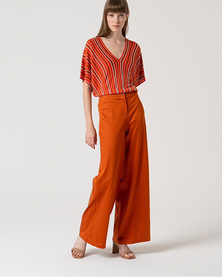 MU: Pantalón acampanado Teja