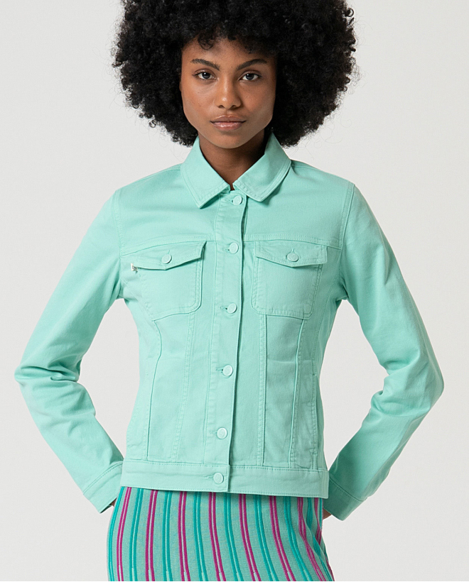 MU:Short denim-style jacket...