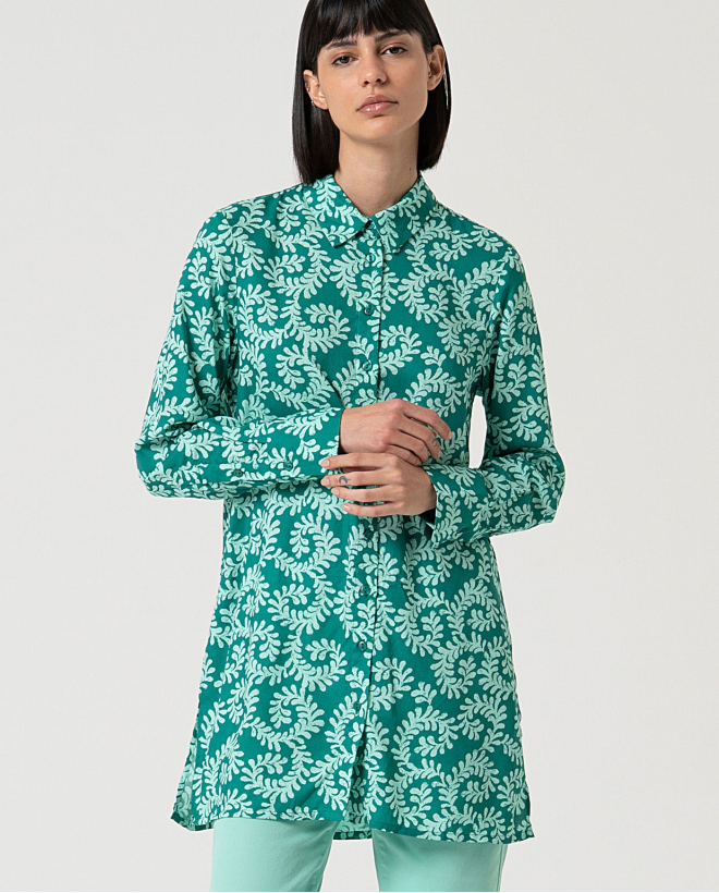 MU:Long sleeve camisole Aqua green