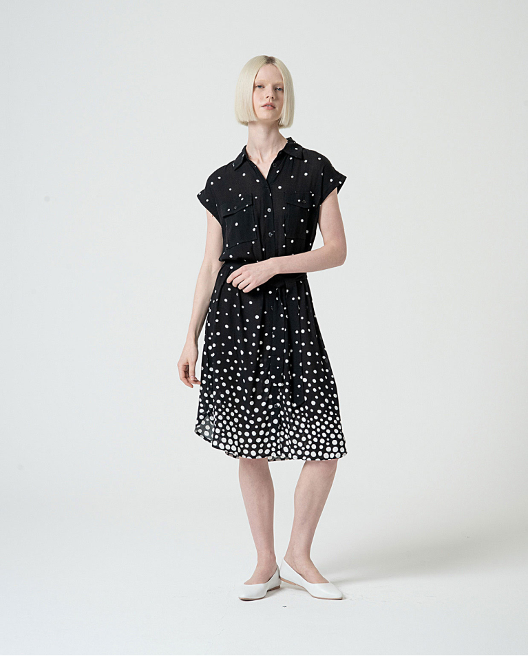 MU:Short shirt dress Black