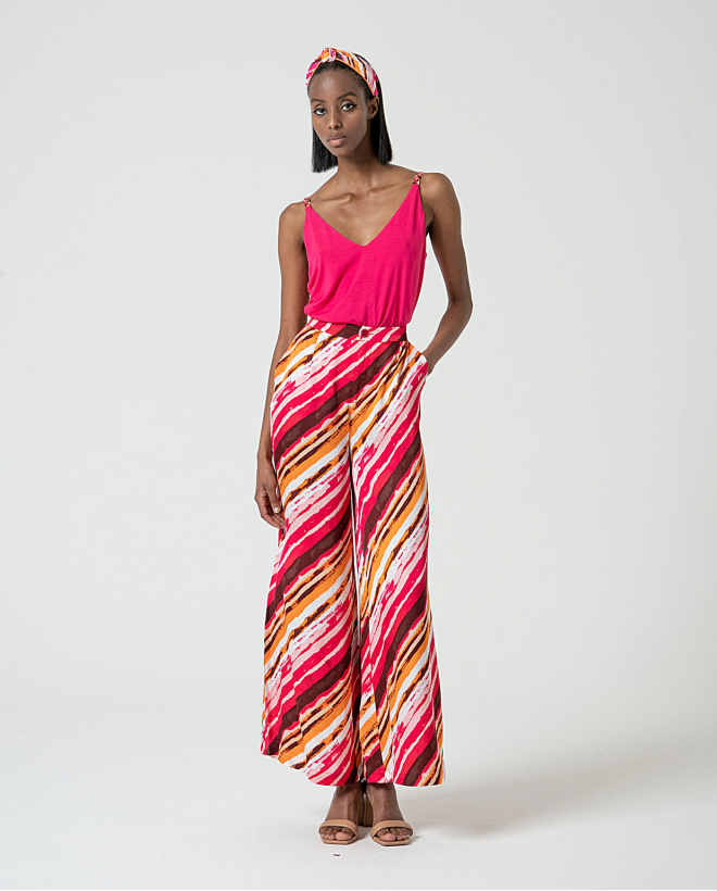 MU:Loose pants Fuchsia