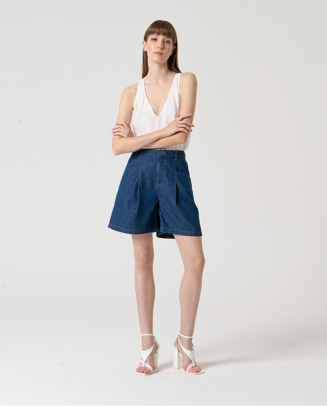MU: Pantalón corto Azul
