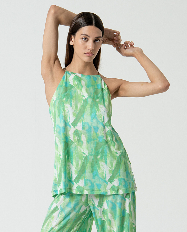 MU:Top de alças finas Verde