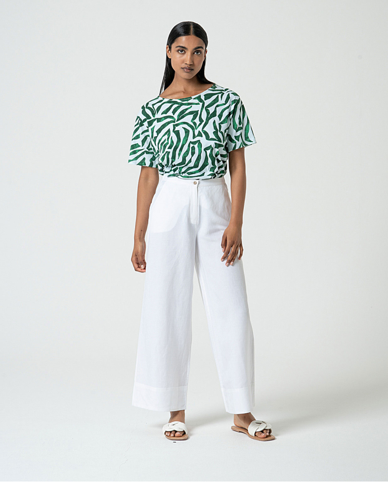 MU:Pants with Italian pocket Off White