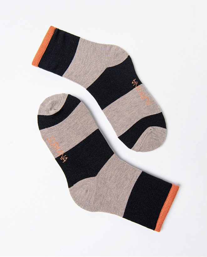 Calcetines jacquard media caña Negro