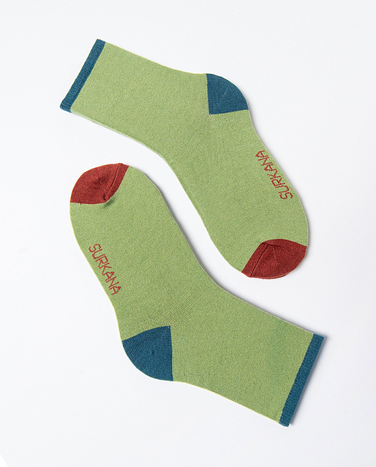 Jacquard mid-calf socks Green