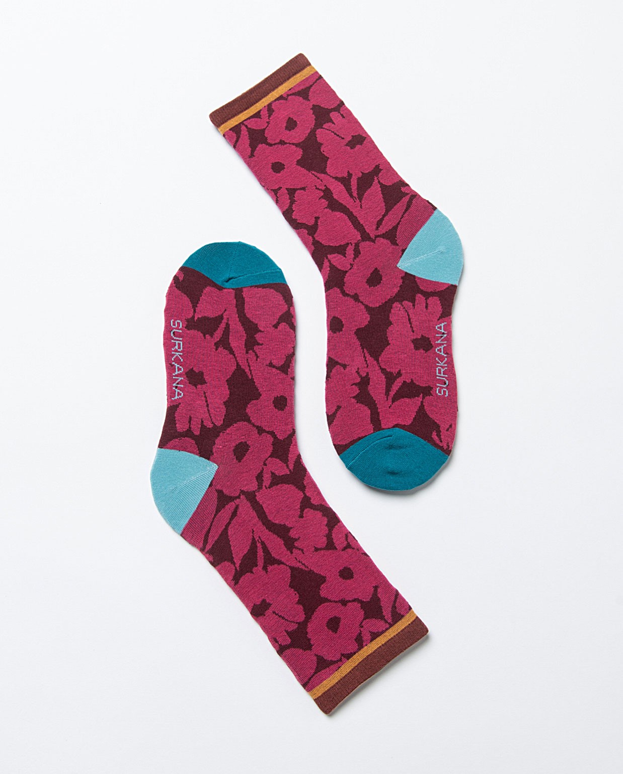 Calcetines jacquard estampados Fucsia