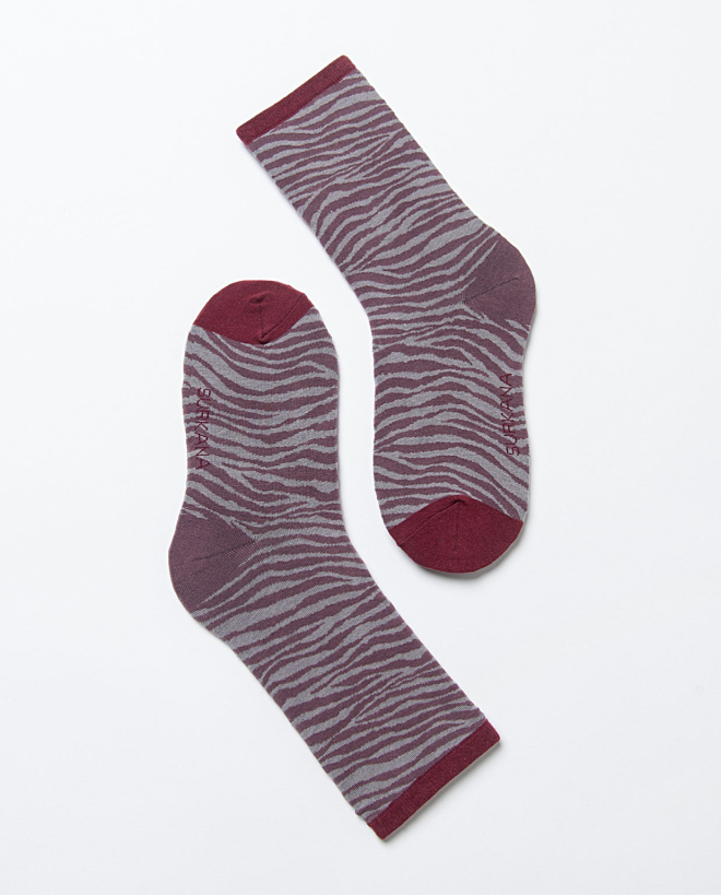 Printed jacquard socks Bourdeaux
