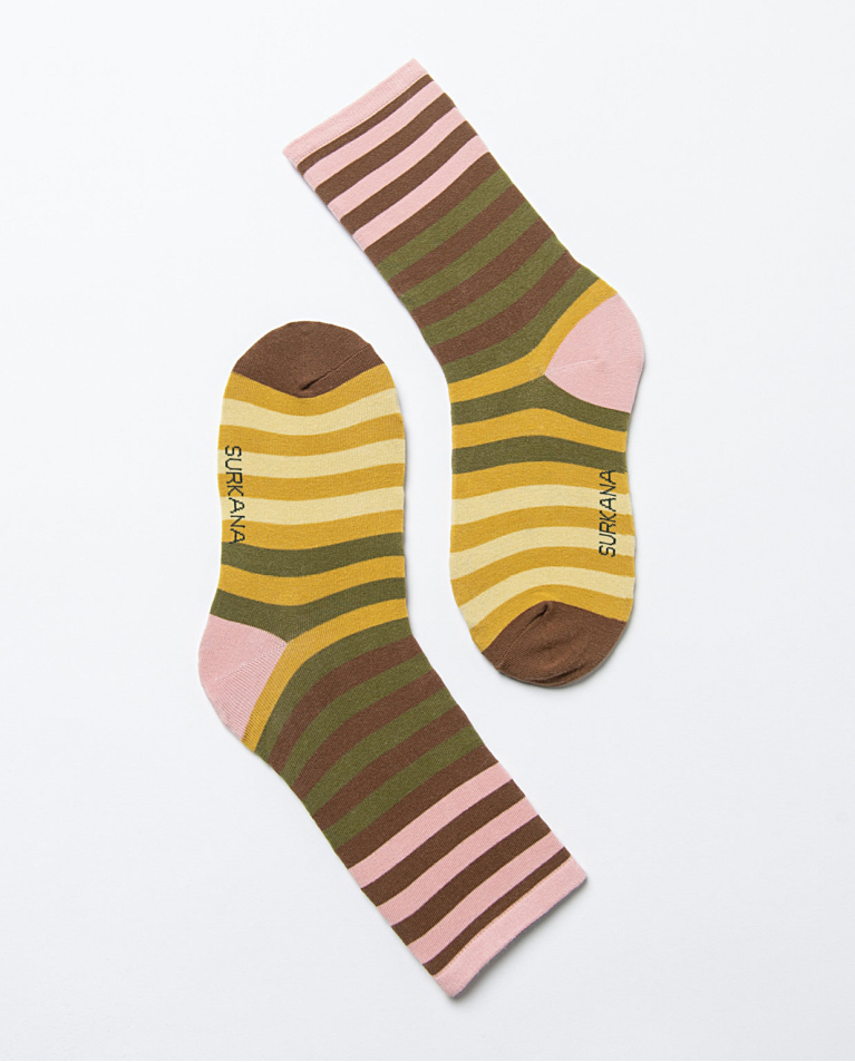Printed jacquard socks Green