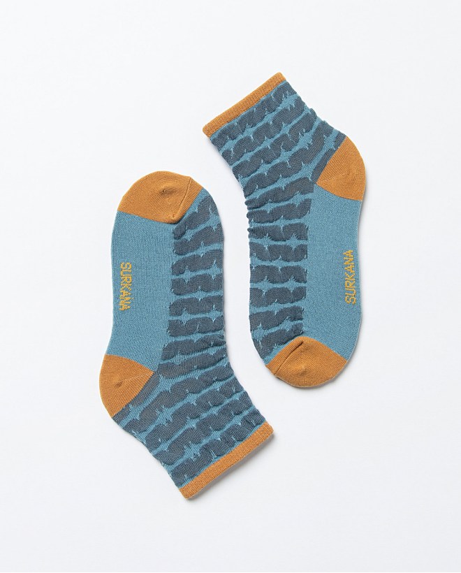 Short textured socks Sky blue