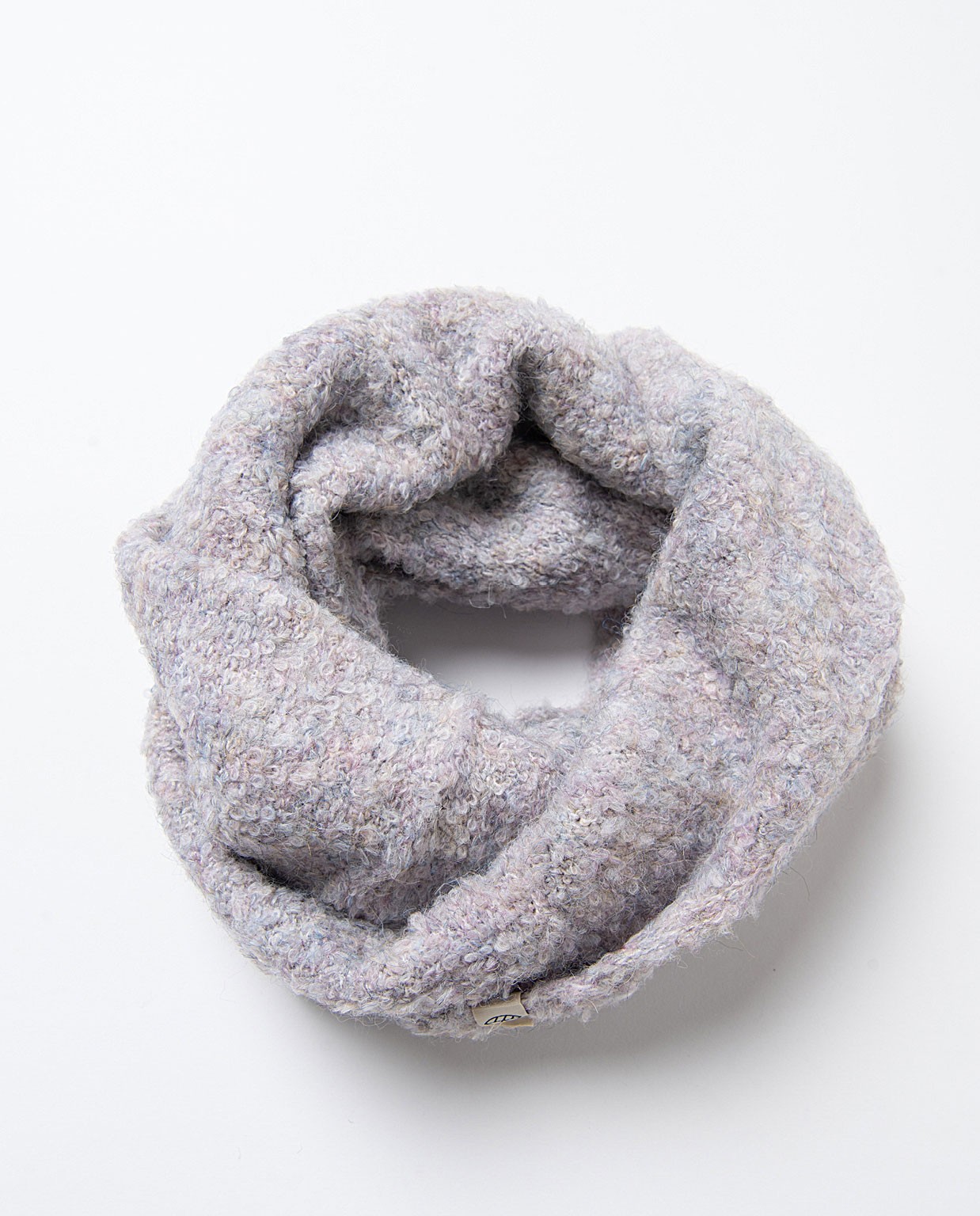 Collar in recycled bouclé knitted fabric Billiard green