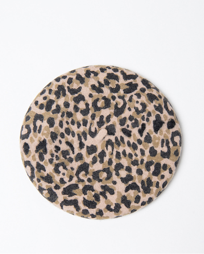 Printed wool beret Multi