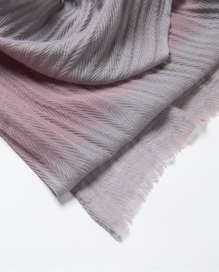Rectangular tie-dye scarf Red wine
