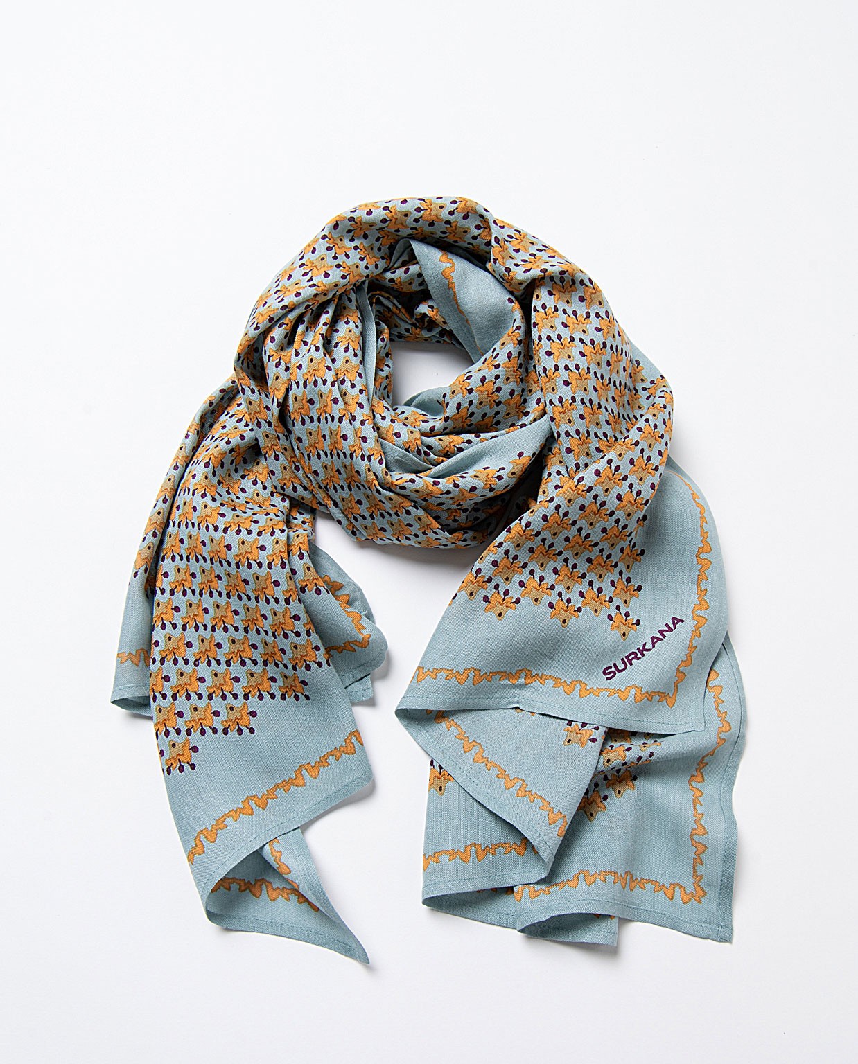 100% viscose scarf Dusty Blue