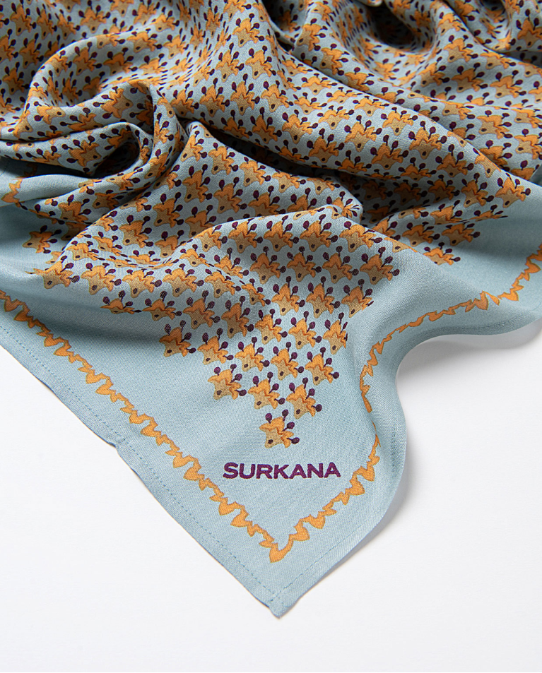 100% viscose scarf Dusty Blue