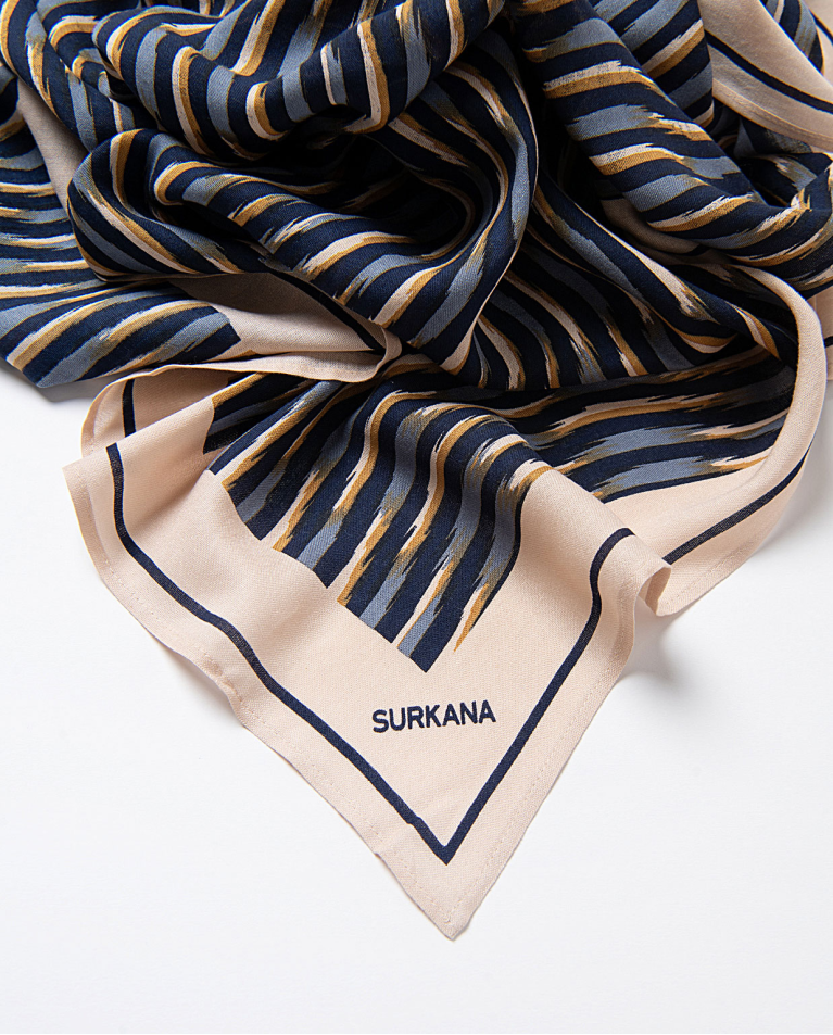 Pañuelo 100% viscosa Azul