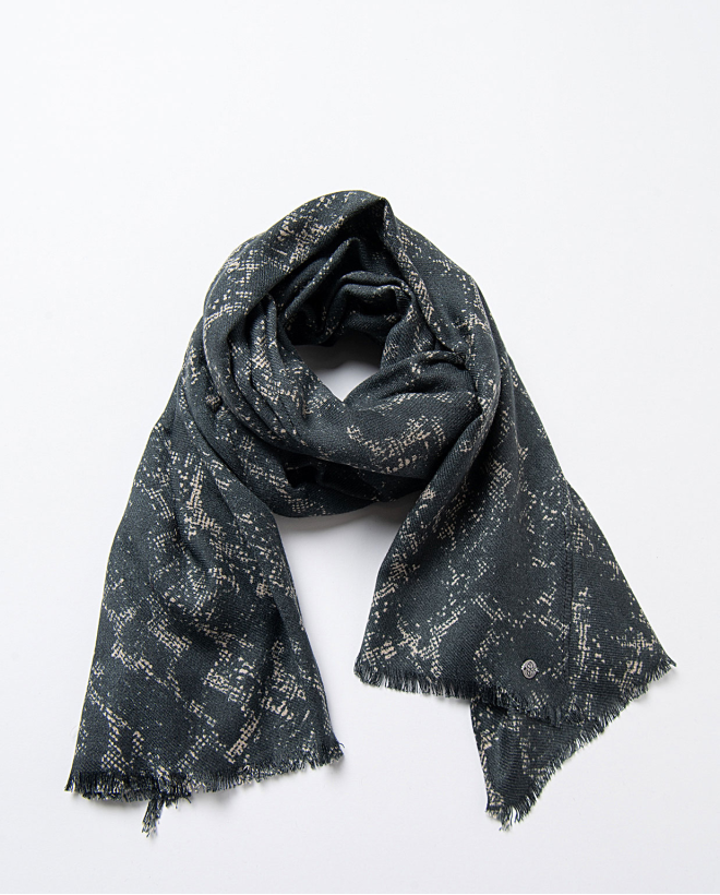 Pañuelo ligero con mezcla de lana Gris