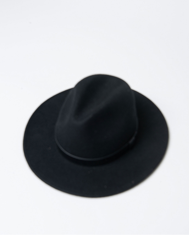 Classic wide brim hat Black