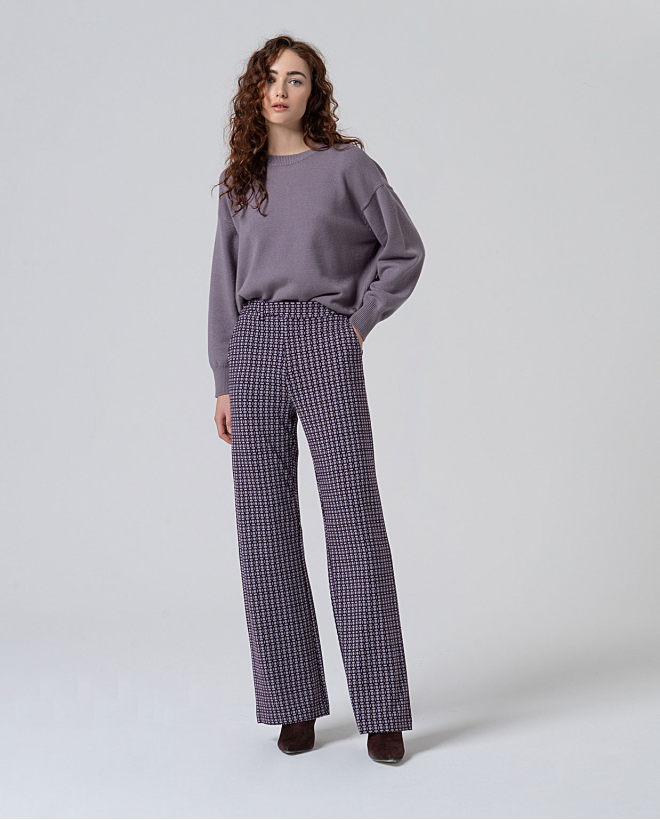 Pantalón recto ancho...