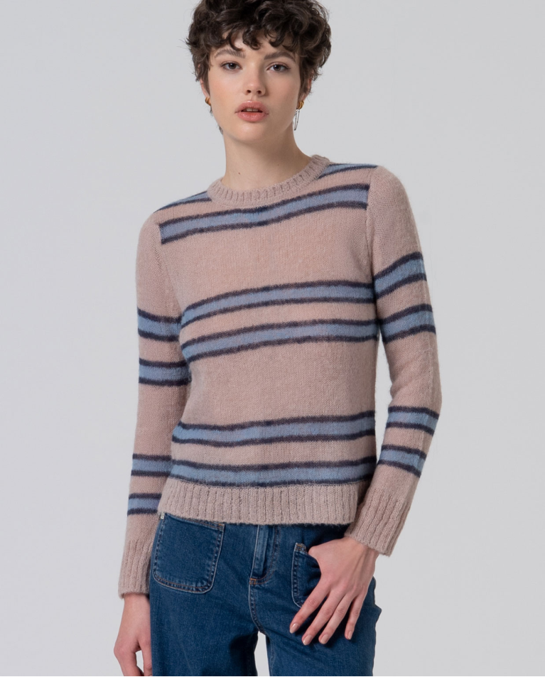 Jersey de jacquard de cuadros Azul
