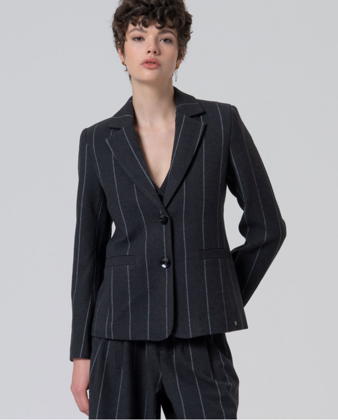 Blazer con raya estilo...