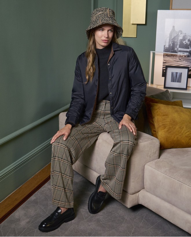 Wool blend bucket hat Black