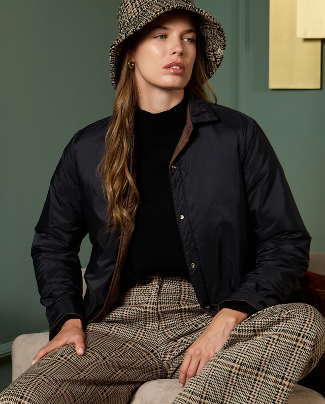 Chaqueta reversible de entretiempo Negro