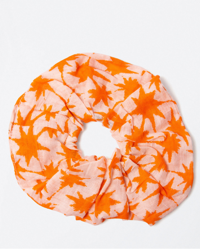 Printed scrunchie Orange
