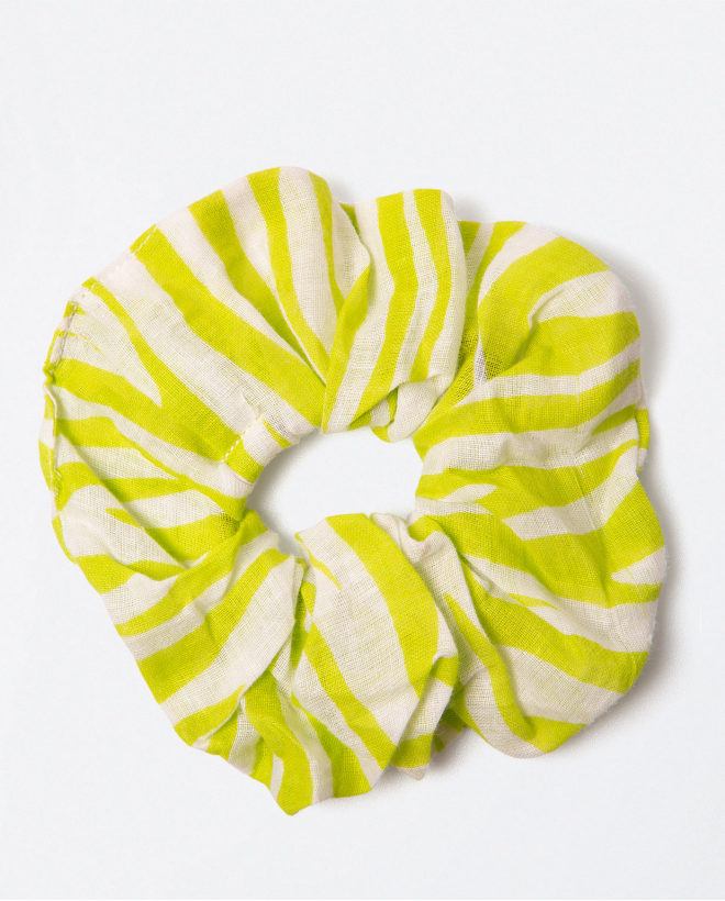 Printed scrunchie Green