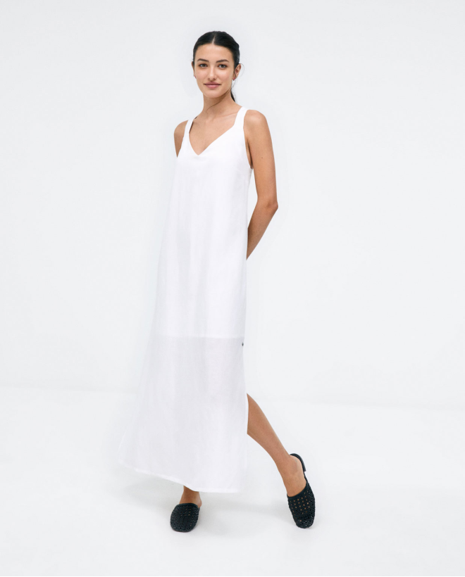 Straps long dress. Back...